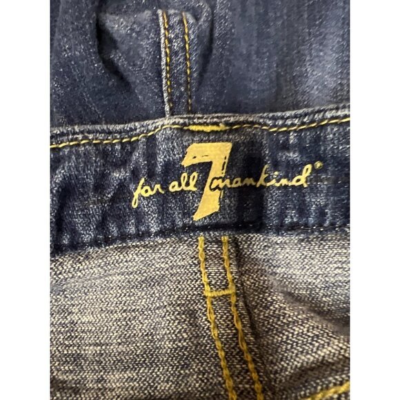 7 For All Mankind Ankle Straight Raw Hem Denim Jeans Women's Size 27 - Picture 9 of 11